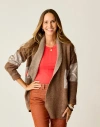 Carve Designs Priya Jacquard Topper In Brown