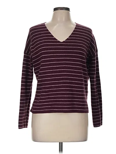 Pre-owned Carve Designs Pullover Sweater In Burgundy