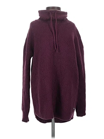 Pre-owned Carve Designs Pullover Sweater In Burgundy
