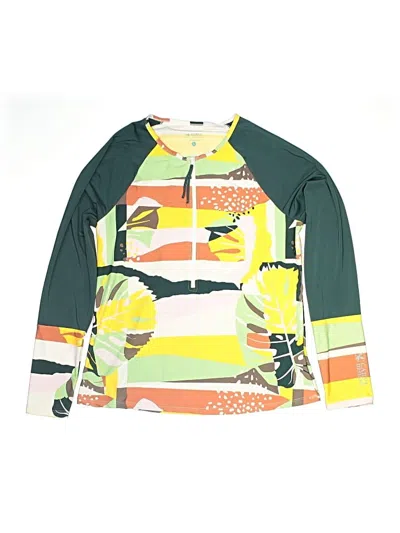 Pre-owned Carve Designs Rash Guard In Green