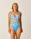 Carve Designs Serenity Compression Tankini In Blue