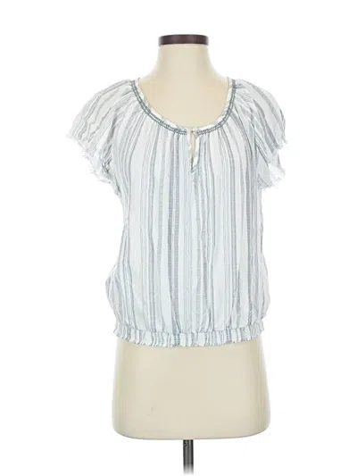 Pre-owned Carve Designs Short Sleeve Blouse In Blue