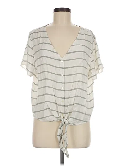 Pre-owned Carve Designs Short Sleeve Blouse In Gray