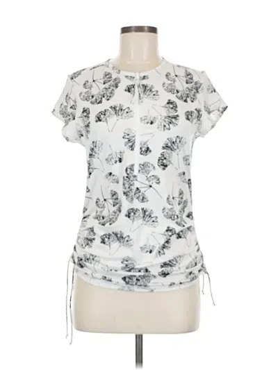 Pre-owned Carve Designs Short Sleeve Blouse In Silver
