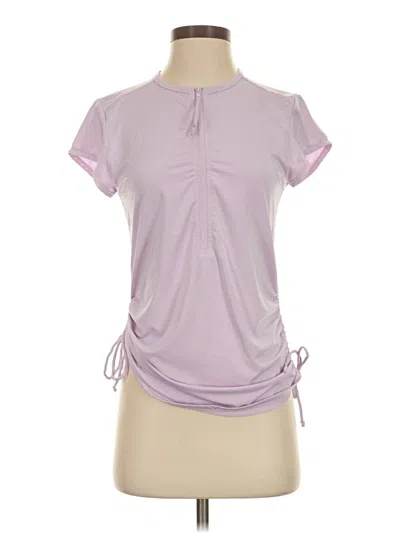 Pre-owned Carve Designs Short Sleeve Top Purple Keyhole Neckline Tops