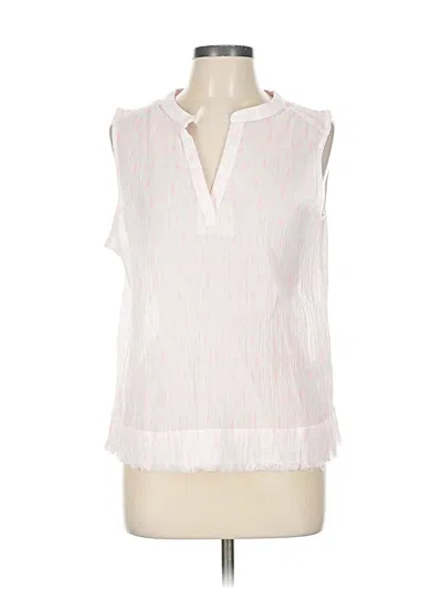 Pre-owned Carve Designs Sleeveless Blouse In White