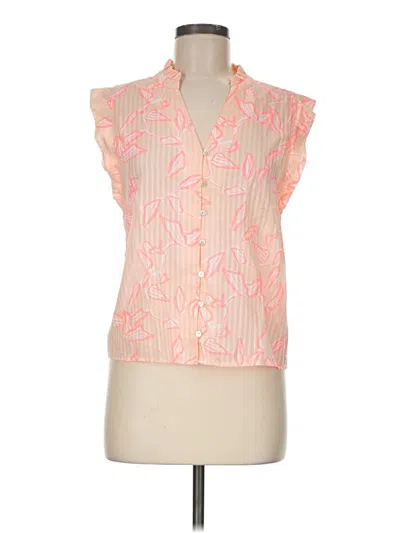 Pre-owned Carve Designs Sleeveless Button Down Shirt In Pink