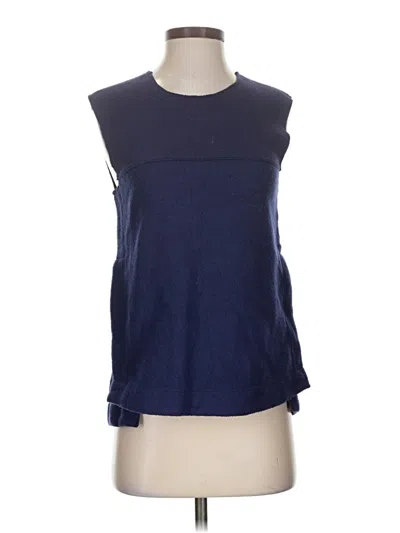 Pre-owned Carve Designs Sleeveless Top Blue Boatneck Tops