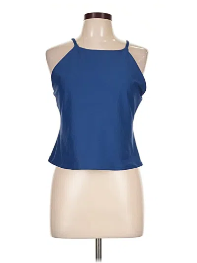 Pre-owned Carve Designs Sleeveless Top Blue Halter Neckline Tops
