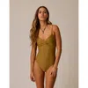 Carve Designs Sol Compression One Piece Tall In Gold