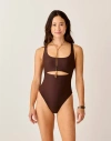 Carve Designs Sonny Compression One Piece D-dd Cup In Brown