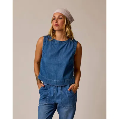 Carve Designs Susie Denim Tank, Magnolia In Blue