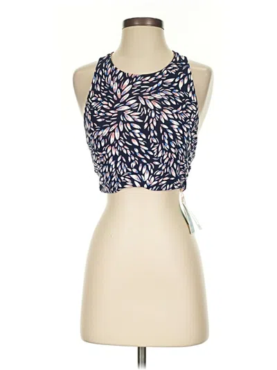 Carve Designs Tank Top Blue Halter Neckline Tops