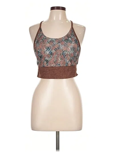 Pre-owned Carve Designs Tank Top Brown Halter Neckline Tops