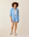 Carve Designs Taylor Linen Tunic In Blue