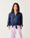 Carve Designs Taylor Textured Tunic In Blue