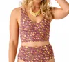 Carve Designs Tofino Bikini Tank Top In Garden In Multi