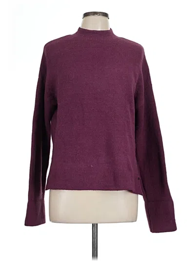 Pre-owned Carve Designs Turtleneck Sweater In Burgundy