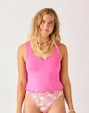 Carve Designs Vida Notchneck Tankini In Pink