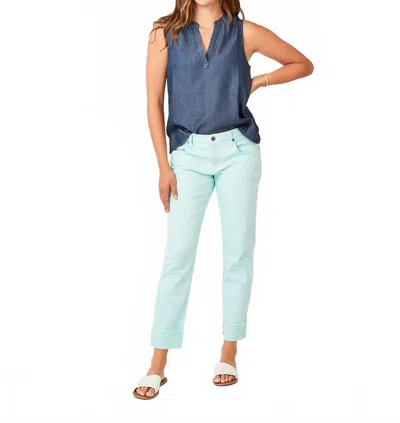Carve Designs Women's Dylan Tencel Tank Top In Dark Chambray In Blue
