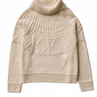 Carve Designs Women's Neve Cable Sweater In Birch In Brown