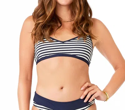 Carve Designs Women's Stinson Top In Navy Stripe In Blue