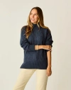 Carve Designs Woodward Allover Sweater In Blue