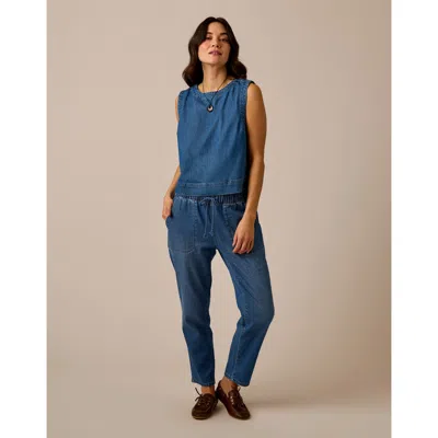 Carve Designs Zoe Lightweight Denim Pant In Blue