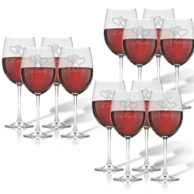 Carved Solutions 12 Piece 19 Oz. Stemmed Wine Glass In Clear