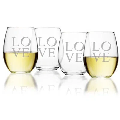 Carved Solutions 15 Oz. Stemless Wine Glass In Clear