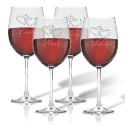 Carved Solutions 4 Piece 8 Oz. Stemmed Wine Glass Set In Clear