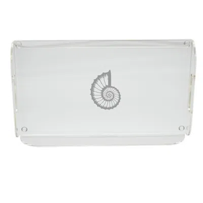 Carved Solutions Acrylic Serving Tray With Handles-spiral In White