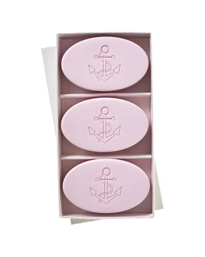 CARVED SOLUTIONS ANCHOR SET OF 3 LAVENDER SOAP BARS