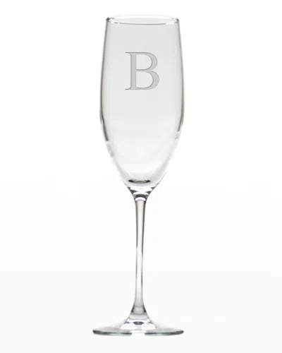 Carved Solutions Champagne Flutes, Set Of 4 In White
