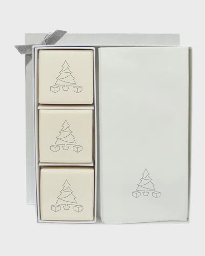 Carved Solutions Eco-luxury Christmas Tree Courtesy Gift Set In Silver