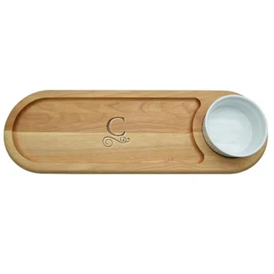 CARVED SOLUTIONS EVERYDAY DIPPING & SERVING BOARD -PI-FLOURISH-R