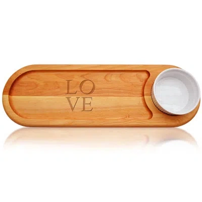 Carved Solutions Everyday Love Dip Divided Serving Dish