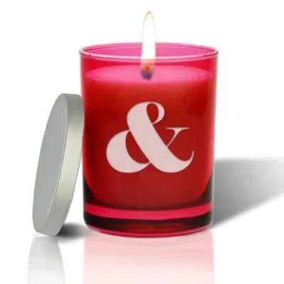 Carved Solutions Gem Love Amp Sign Scented Jar Candle In Red
