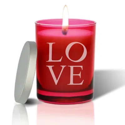 Carved Solutions Gem Love Scented Jar Candle In Red
