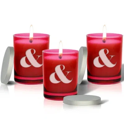 Carved Solutions Gem Scented Jar Candle In Red