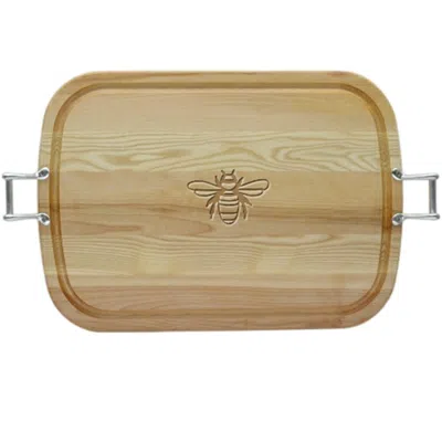 Carved Solutions Large Everyday Tray With Urban Pewter -bee In Neutral