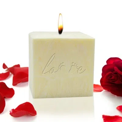 Carved Solutions Love Footprint Unscented Votive Candle In Champagne