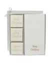 Carved Solutions Merry Christmas 3pc Soap Set With 12 Gold Embossed Towels