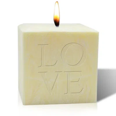 Carved Solutions Palm Wax Love Pure Unscented Votive Candle In Champagne