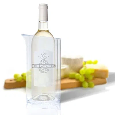 Carved Solutions Personalized Pineapple Acrylic Wine Chiller In Clear