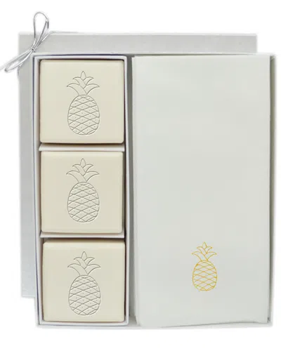 CARVED SOLUTIONS CARVED SOLUTIONS PINEAPPLE SOAP AND TOWEL SET
