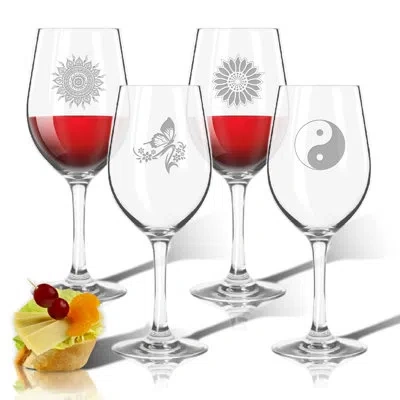 Carved Solutions Solstice 4 Piece 12 Oz. Plastic All Purpose Wine Glass Set In Clear