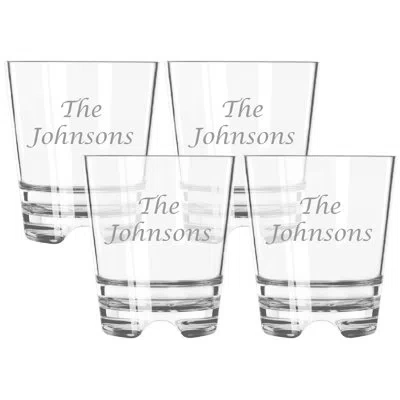 Carved Solutions Tritan Personalized Old Fashioned 12 Oz. Plastic Whiskey Glass In Clear