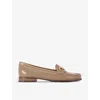 Carvela Comfort Womens Camel Click Snaffle-trim Flat Leather Loafers In Camel