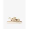 Carvela Comfort Womens Beige Comb Pavilion T-bar Woven Sandals In Beige Comb